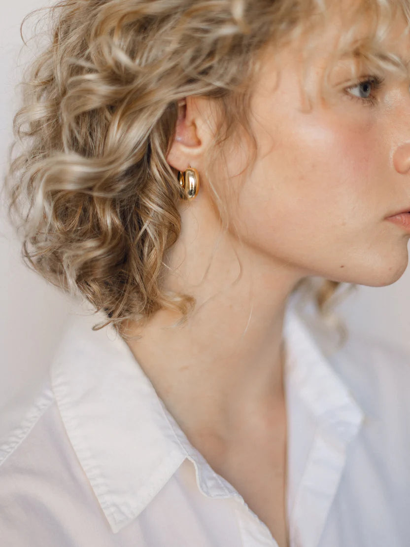 Puffy Gold Hoops